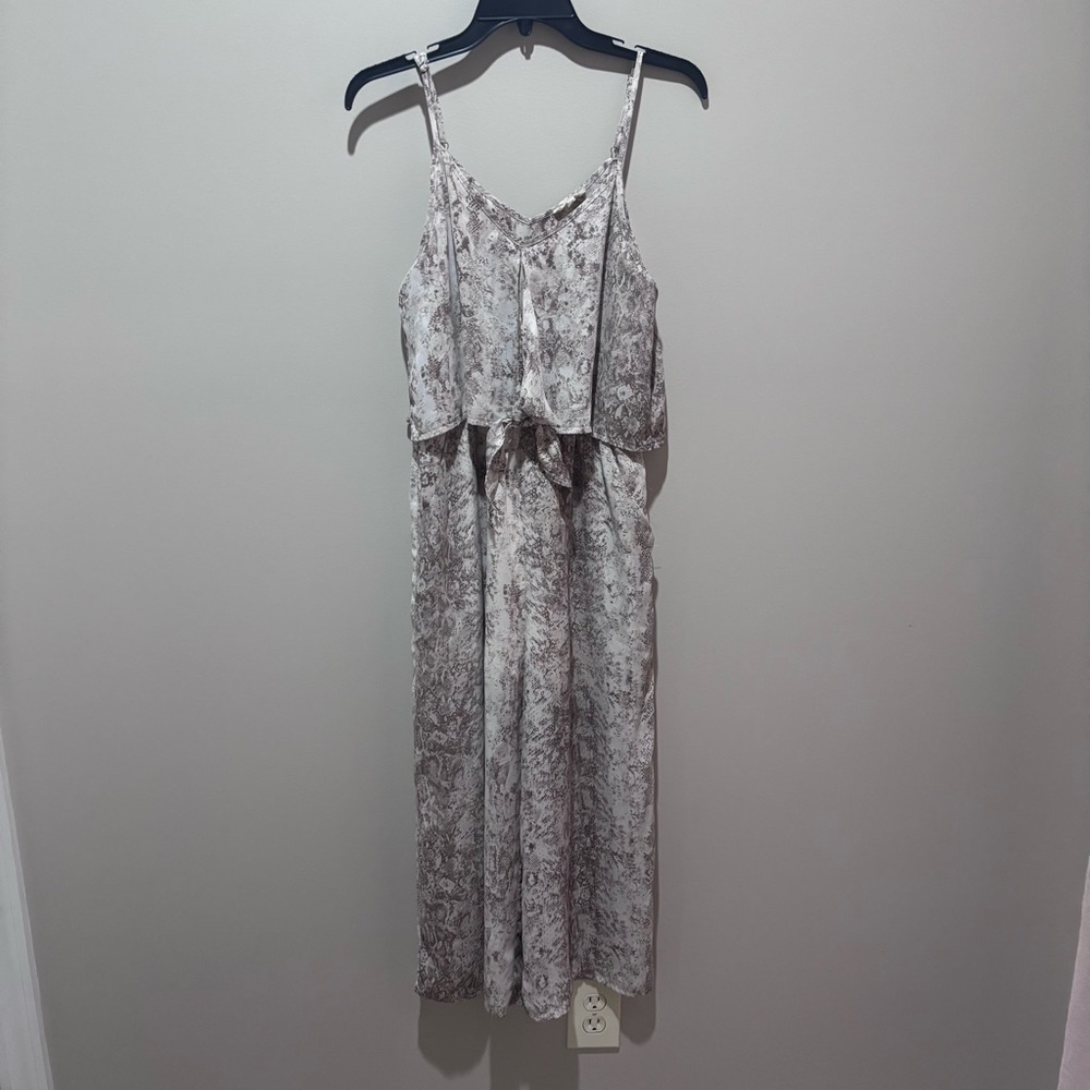 Mystree Snake Print Wide Legged Jumpsuit